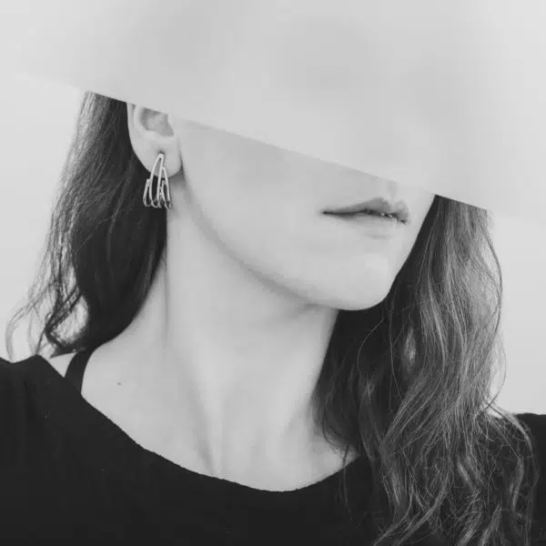 handmade Recycled silver wire hoop earrings