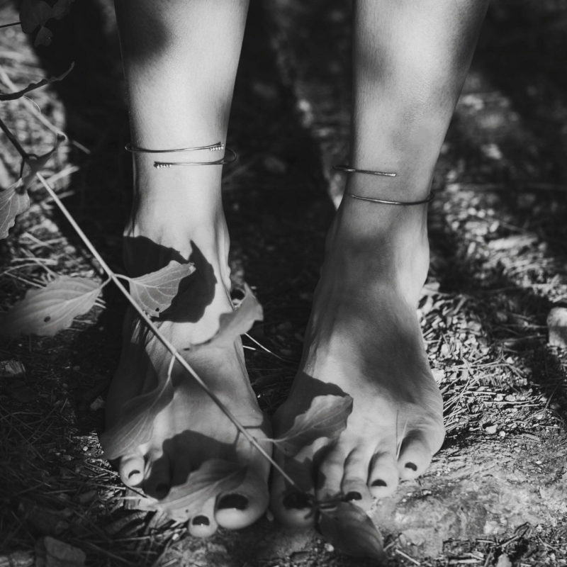 Handmade recycled silver wire adjustable anklets